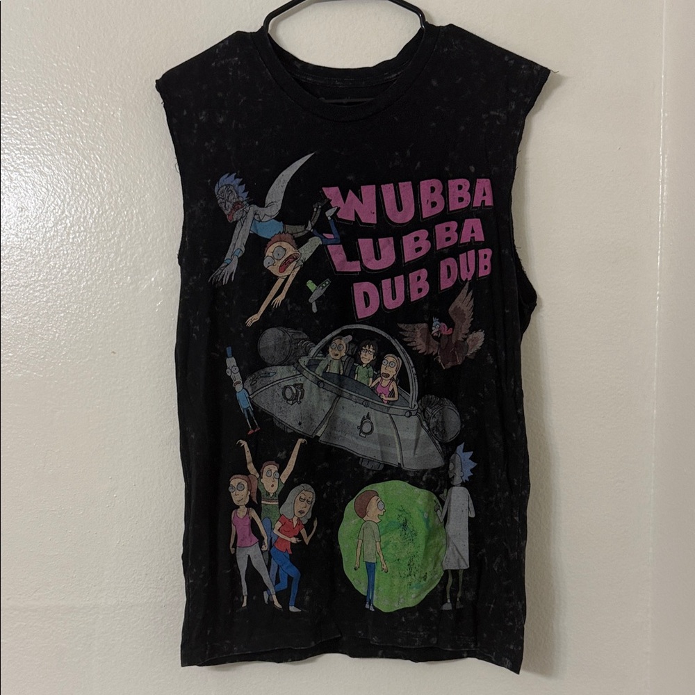 Lightly Used - Rick and Morty Graphic Tank- (Medium) *Note: Sleeves were cut off